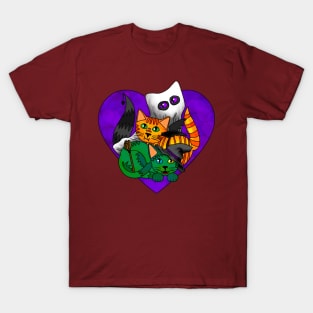 Three Halloween Kitties T-Shirt